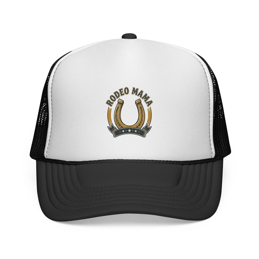 Rodeo Mama Trucker Cap – Western Horseshoe Mesh Hat