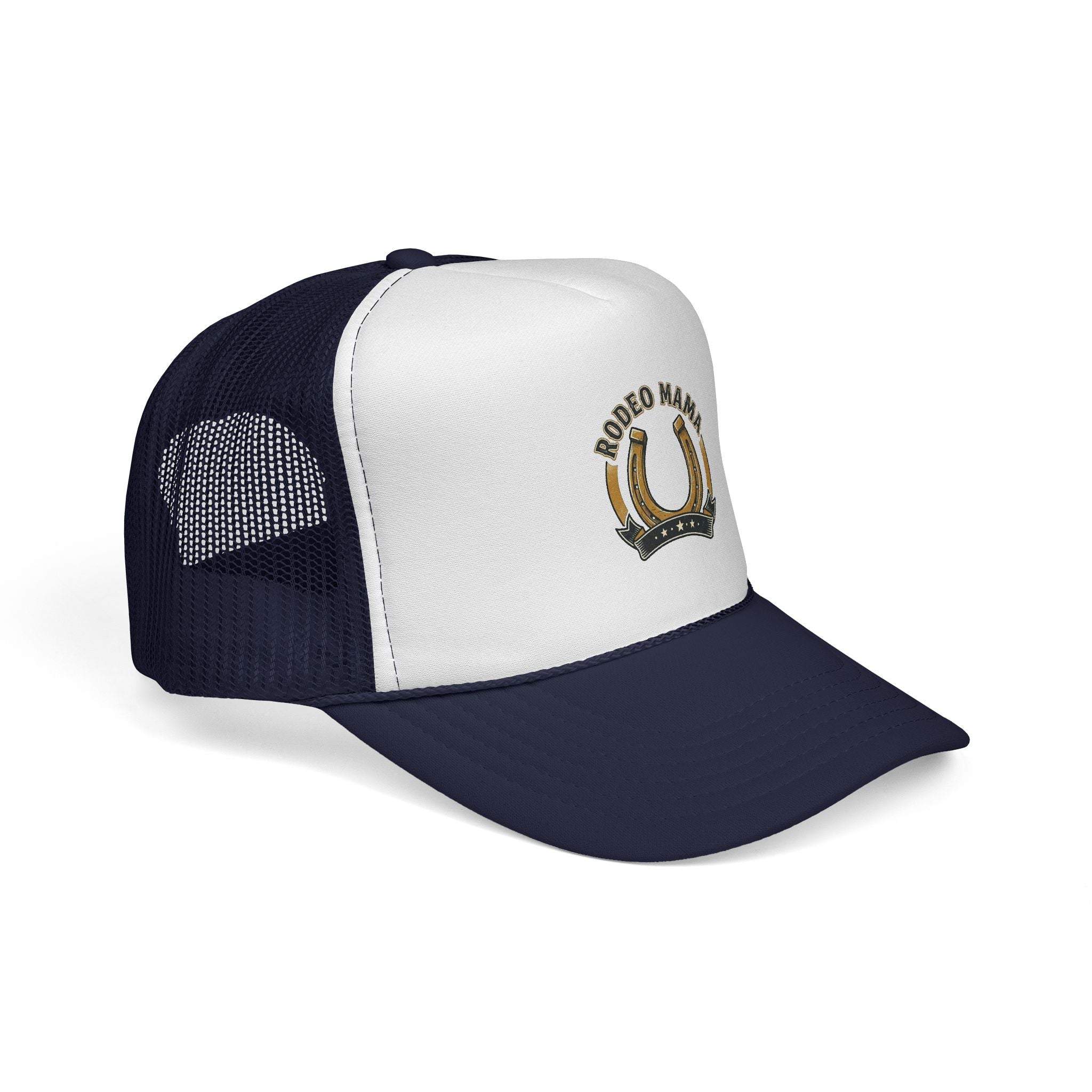 Rodeo Mama Trucker Cap – Western Horseshoe Mesh Hat
