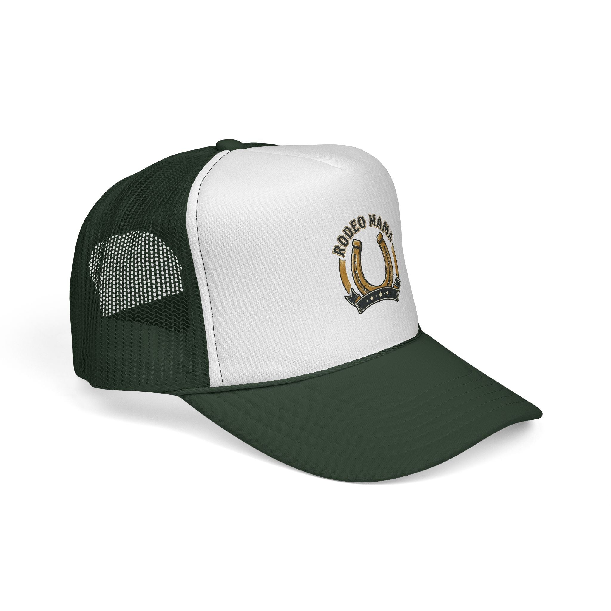 Rodeo Mama Trucker Cap – Western Horseshoe Mesh Hat