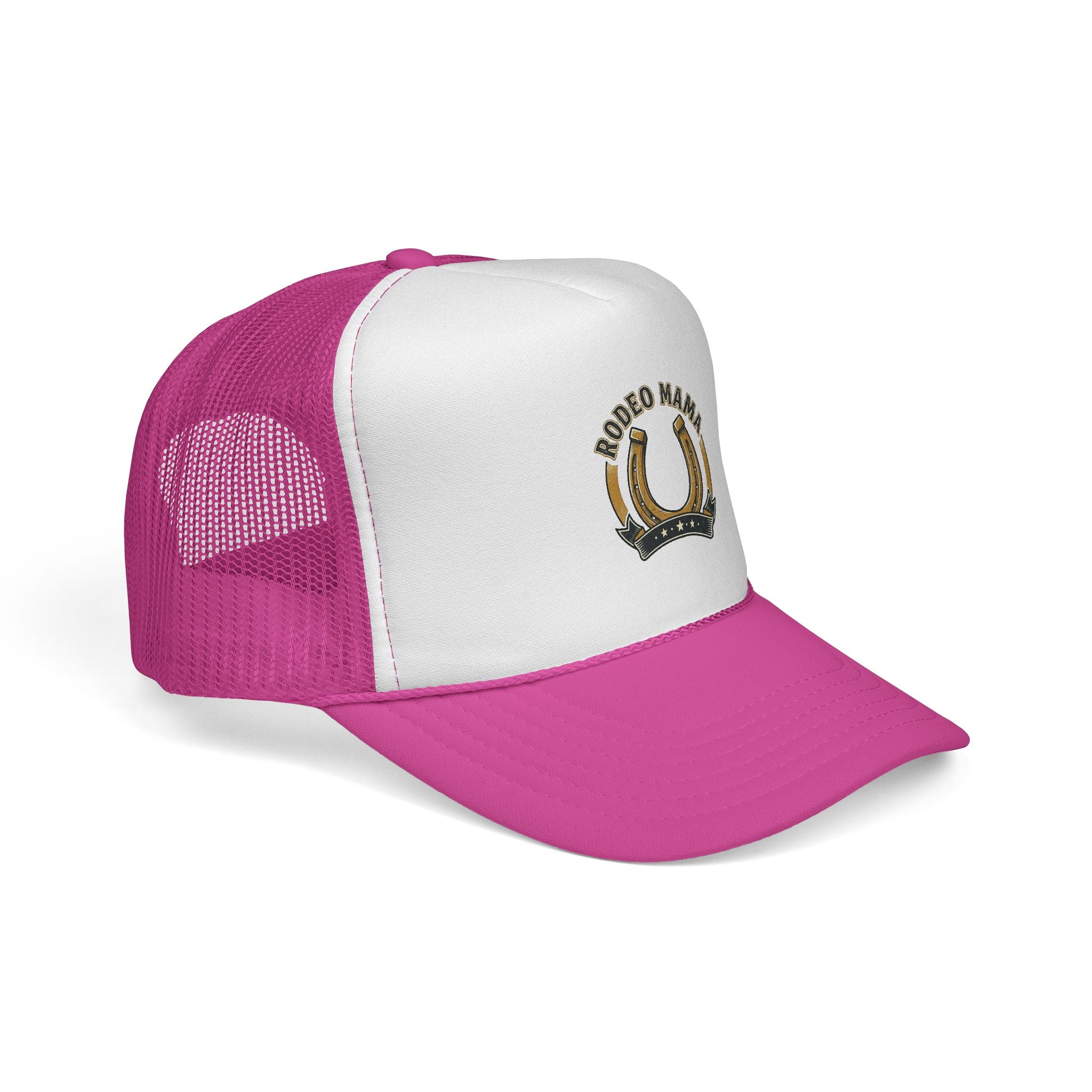 Rodeo Mama Trucker Cap – Western Horseshoe Mesh Hat
