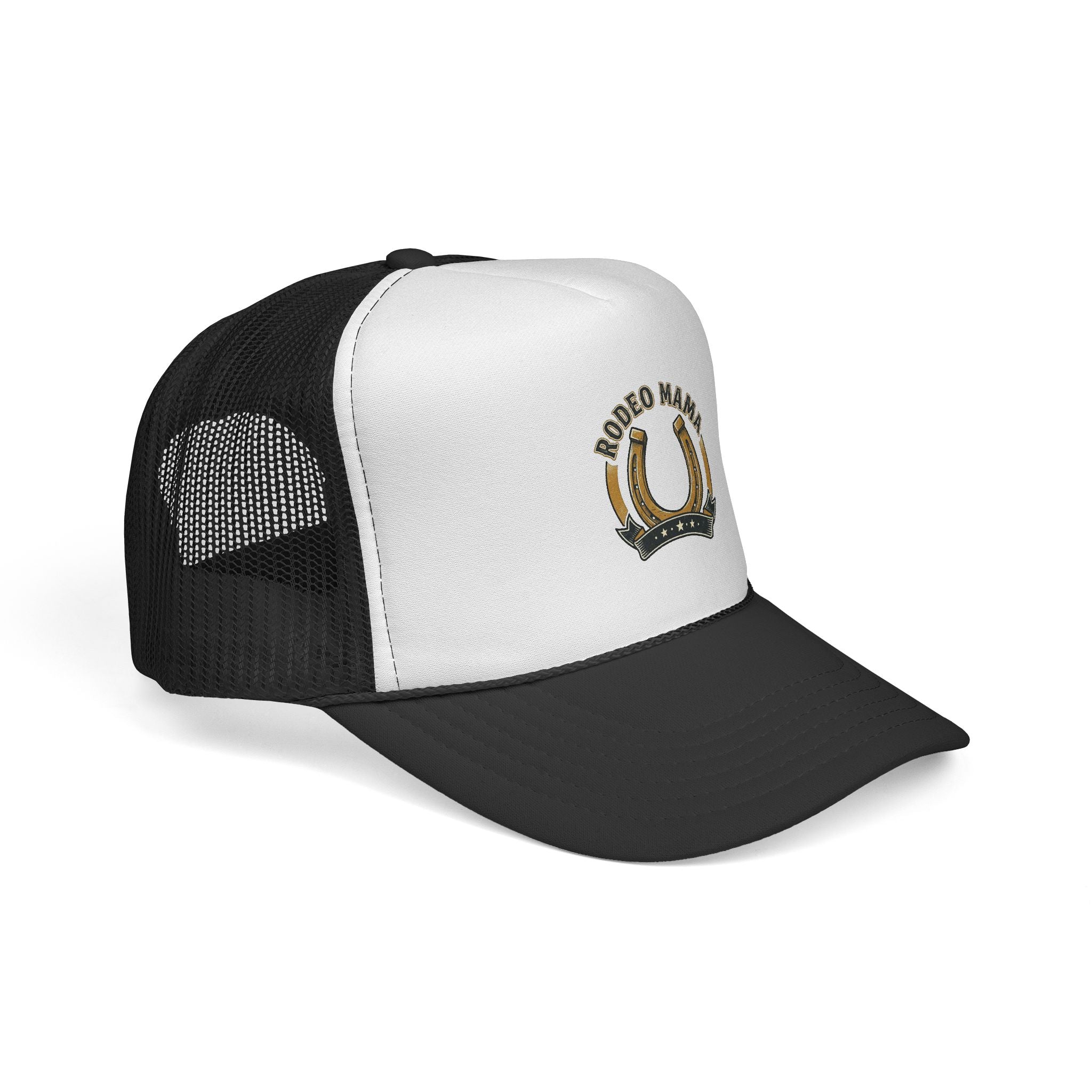 Rodeo Mama Trucker Cap – Western Horseshoe Mesh Hat